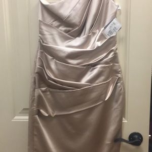 One should gold cocktail dress